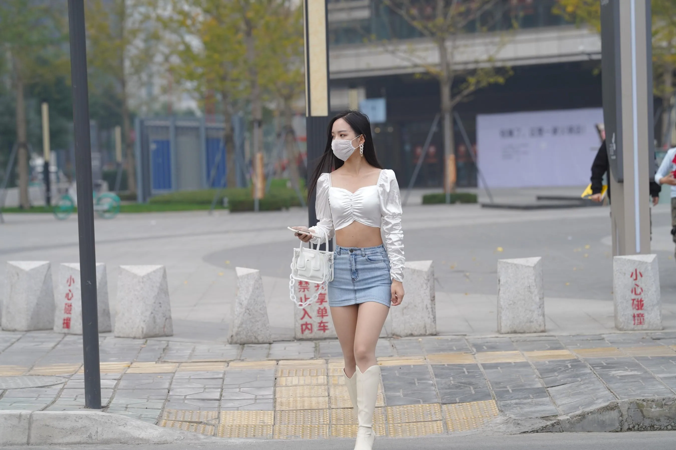 魔镜街拍 NO.170 凯恩街拍摄影-牛仔裙小姐姐 [304P]插图9